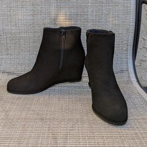 Stuart Weitzman Suede Wedge Booties